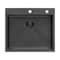 Ruvati 25 inch Gunmetal Black Stainless Steel Drop-in Topmount Kitchen Sink Single Bowl RVH5007BL - alternate 4